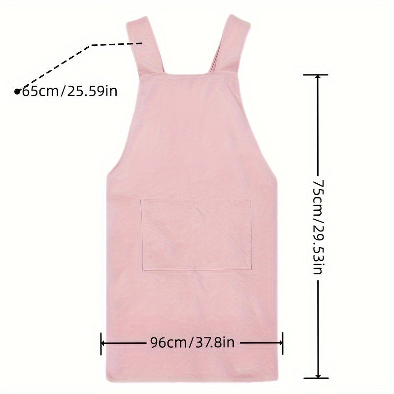 Delantal de lino japonés con bolsillos para cocinar, hornear, jardinería, lavable, duradero