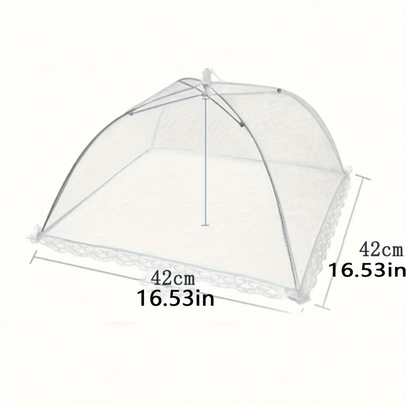 White Mesh Food Cover Tent for Insect-Free Outdoor Cooking and Picnics
