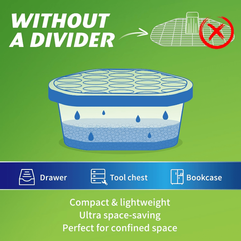 6-Pack Moisture Absorbers for Wall Cabinets 500ml Odorless Moisture Removal