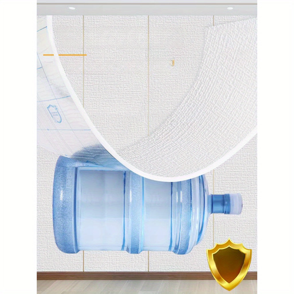 Self-Adhesive Linen Wallpaper 3D Textured Waterproof Washable for Bedroom Wall Renovation 2 Rolls