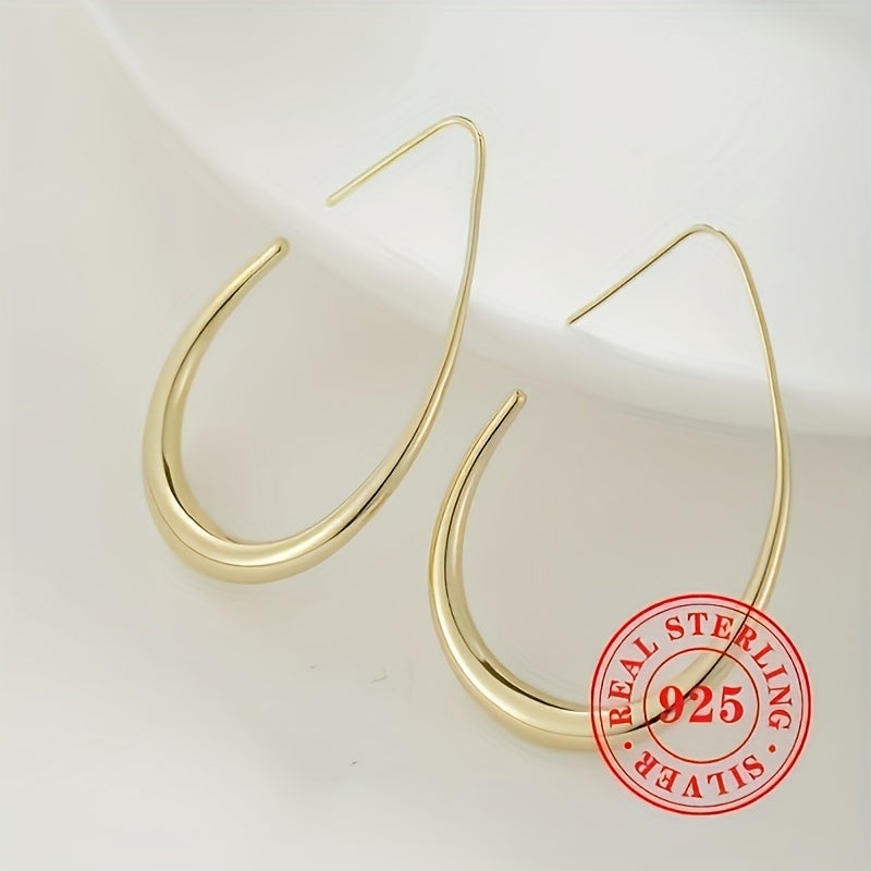 Partiyalarda va bayramlarda ushbu ajoyib Geometrik Tushirish Quloq uzuklari bilan jasur bayonot bering, 925 Sterling Silver dan tayyorlangan.