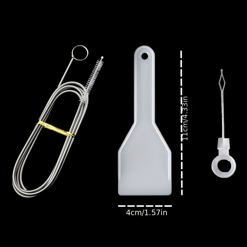 Refrigerator Drain Hole Cleaning Kit Flexible Syringe Hose Brush Deep Cleaning