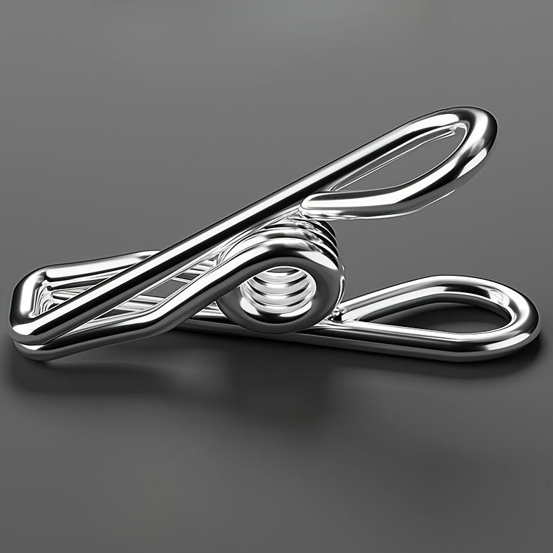 Organizador de acero inoxidable de 2 niveles con clips para almacenamiento de sombreros, calcetines y ropa interior