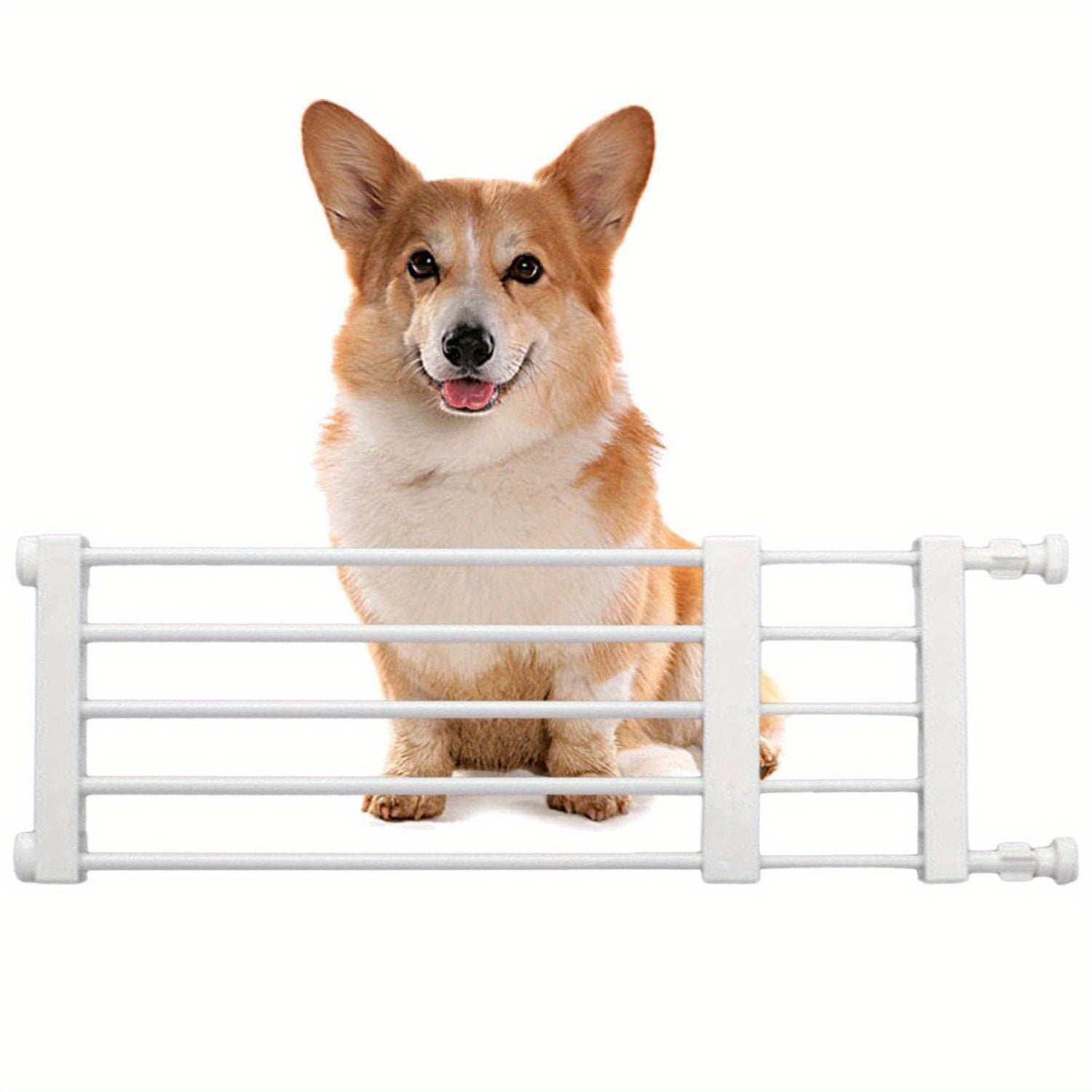 Adjustable Pet Gate for Dogs and Cats with Carbon Steel Frame for Doorways and Stairs