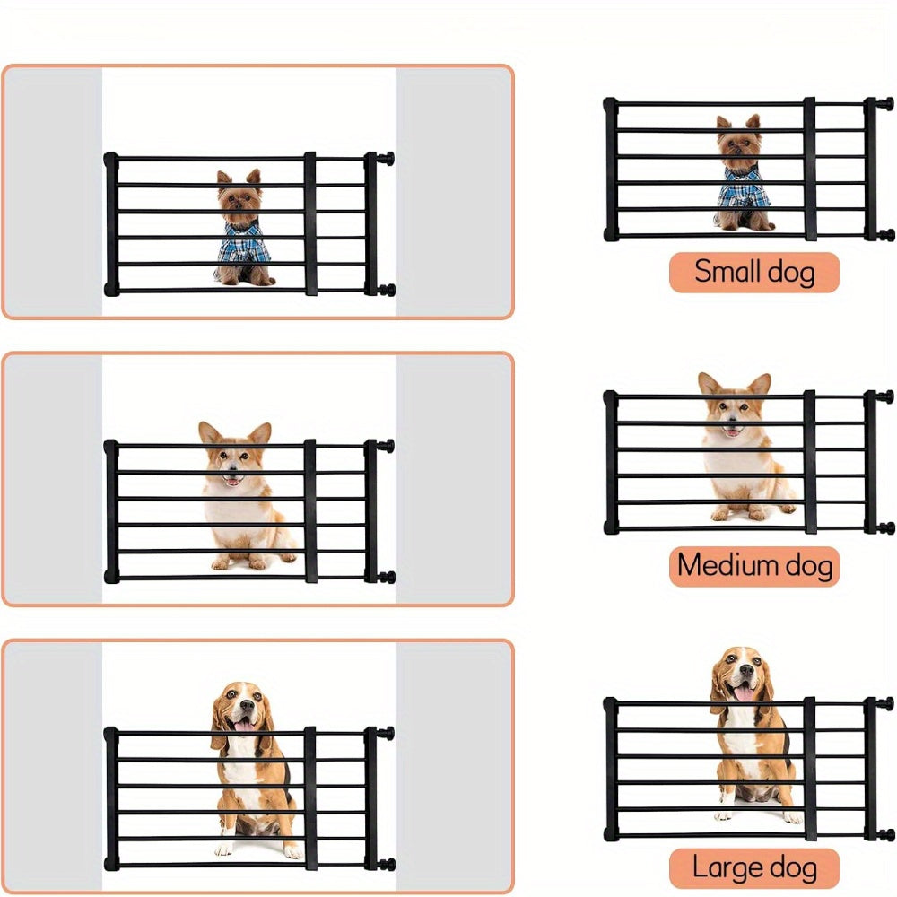 Adjustable Pet Gate for Dogs and Cats with Carbon Steel Frame for Doorways and Stairs
