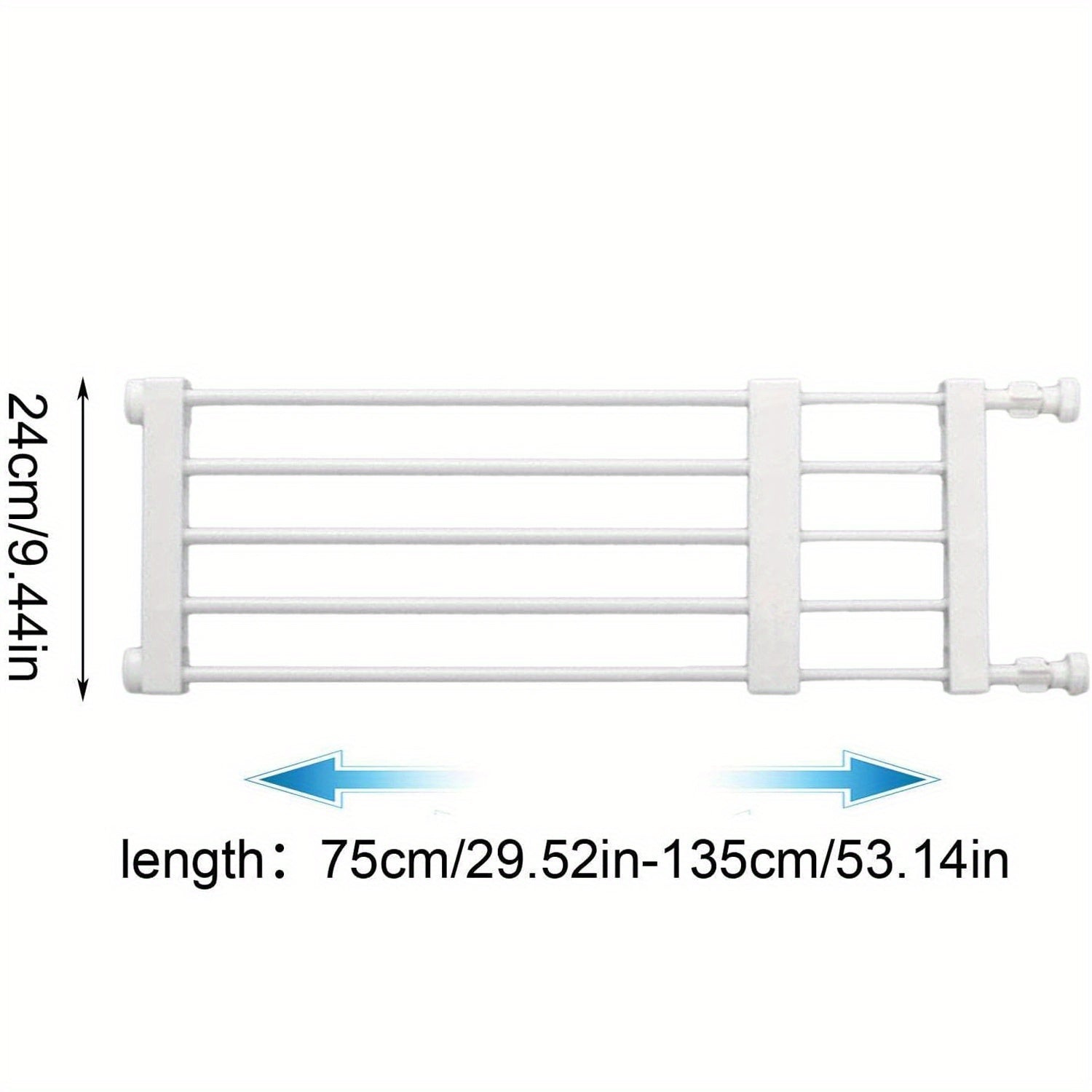 Adjustable Pet Gate for Dogs and Cats with Carbon Steel Frame for Doorways and Stairs