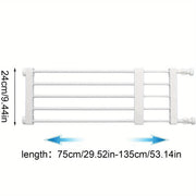 Adjustable Pet Gate for Dogs and Cats with Carbon Steel Frame for Doorways and Stairs