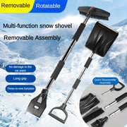 3-in-1 Telescopic Car Snow Shovel Ice Scraper Snow Brush Adjustable Length
