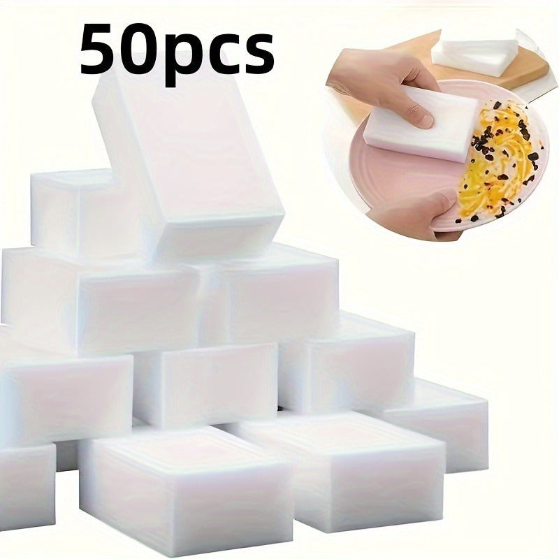 Paquete de 20/50/100 esponjas mágicas de espuma para limpiar en el hogar, cocina, baño, pisos y paredes