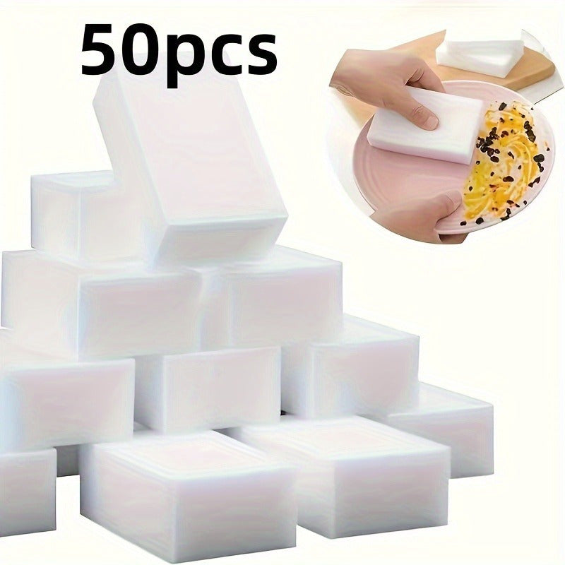 Paquete de 20/50/100 esponjas mágicas de espuma para limpiar en el hogar, cocina, baño, pisos y paredes