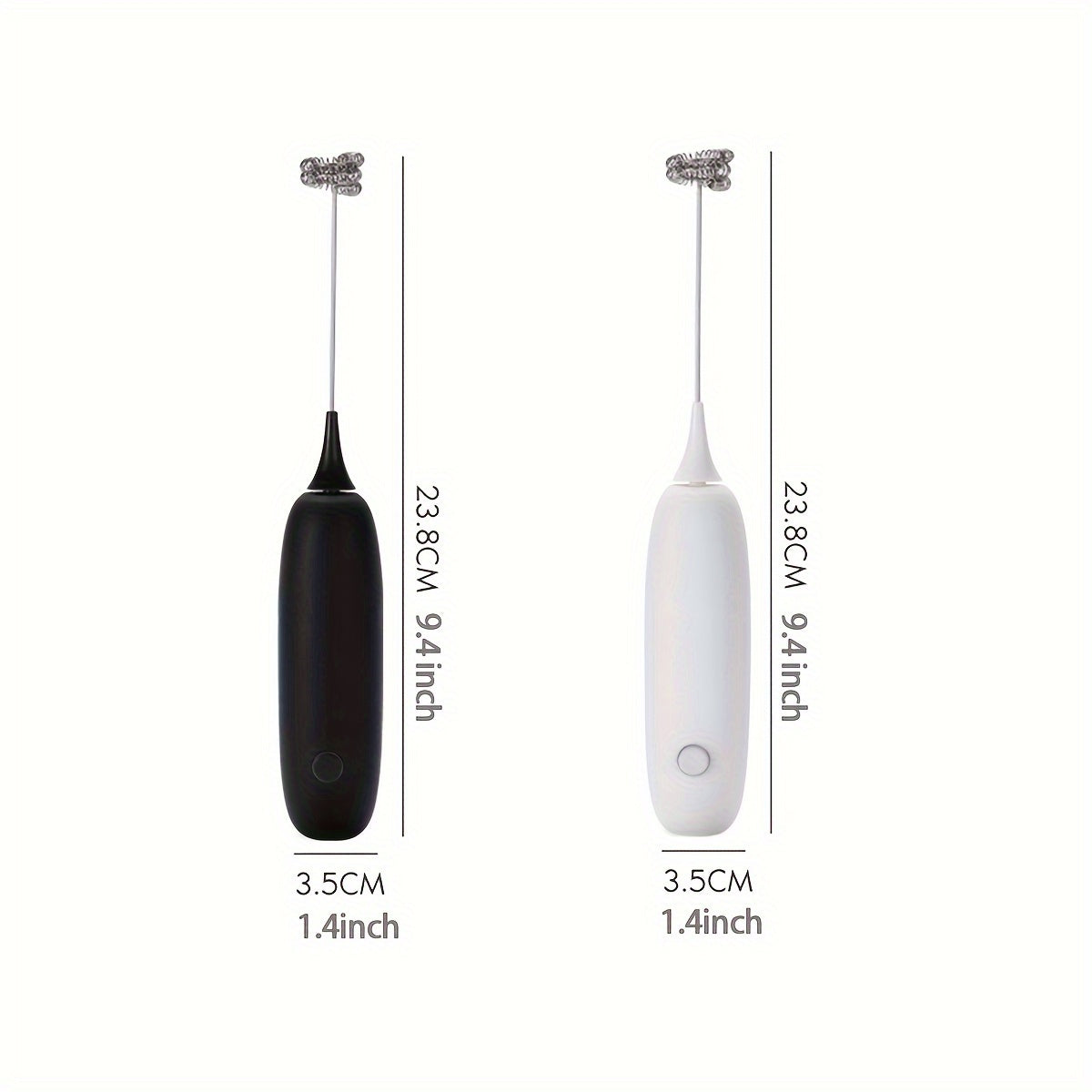 Electric Milk Frother Handheld 4W Cordless Easy to Use for Lattes Cappuccinos