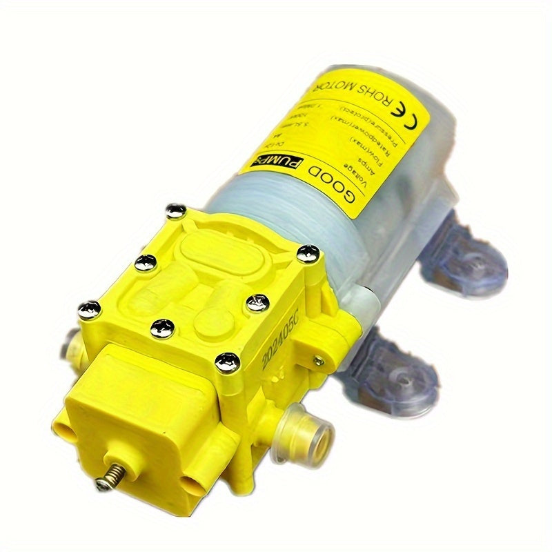 Bomba de agua de 12V de autocebado para lavado de coches, autocaravana, 100W, flujo ajustable