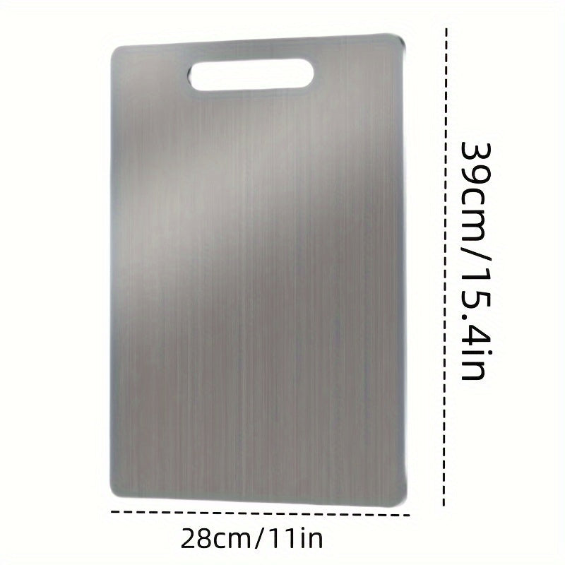 304 Stainless Steel Kitchen Cutting Board Dual-Sided Food Safe Easy to Clean