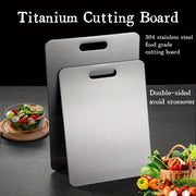 304 Stainless Steel Kitchen Cutting Board Dual-Sided Food Safe Easy to Clean