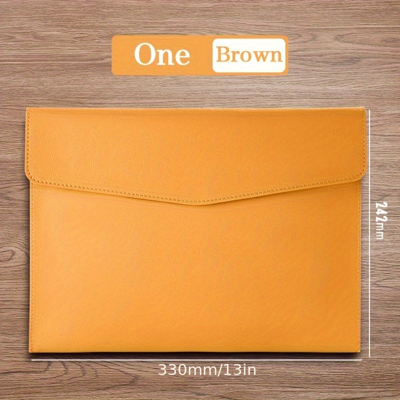 Bolsa de documentos A4 de PU impermeable de gran capacidad para oficina y negocios