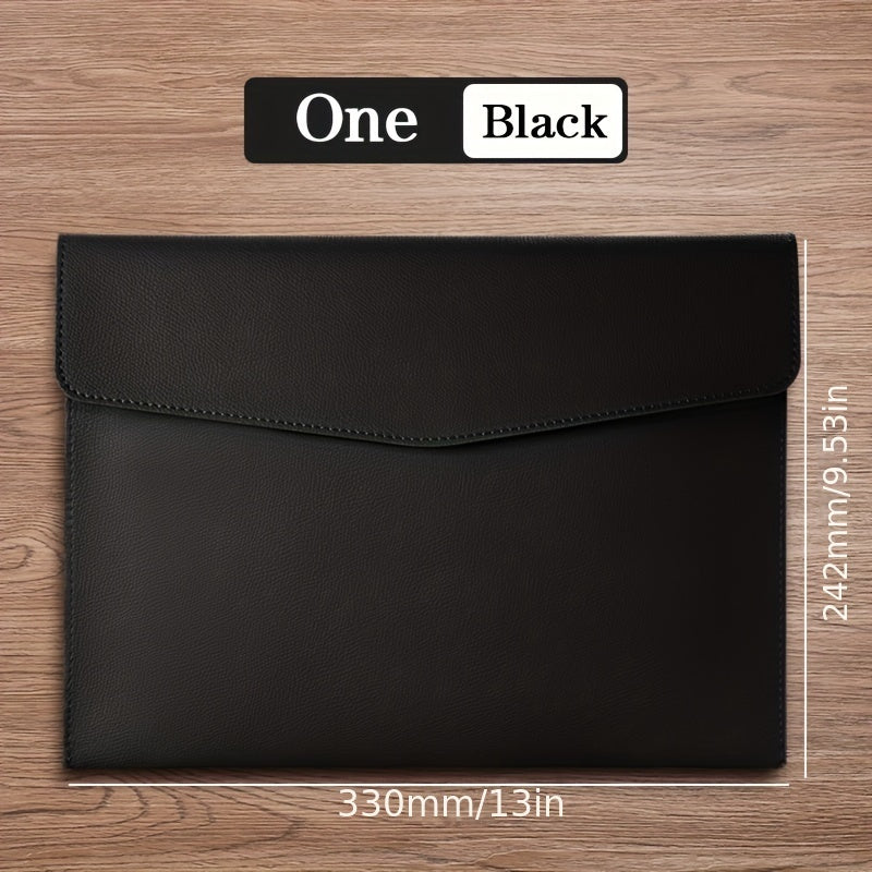 Bolsa de documentos A4 de PU impermeable de gran capacidad para oficina y negocios