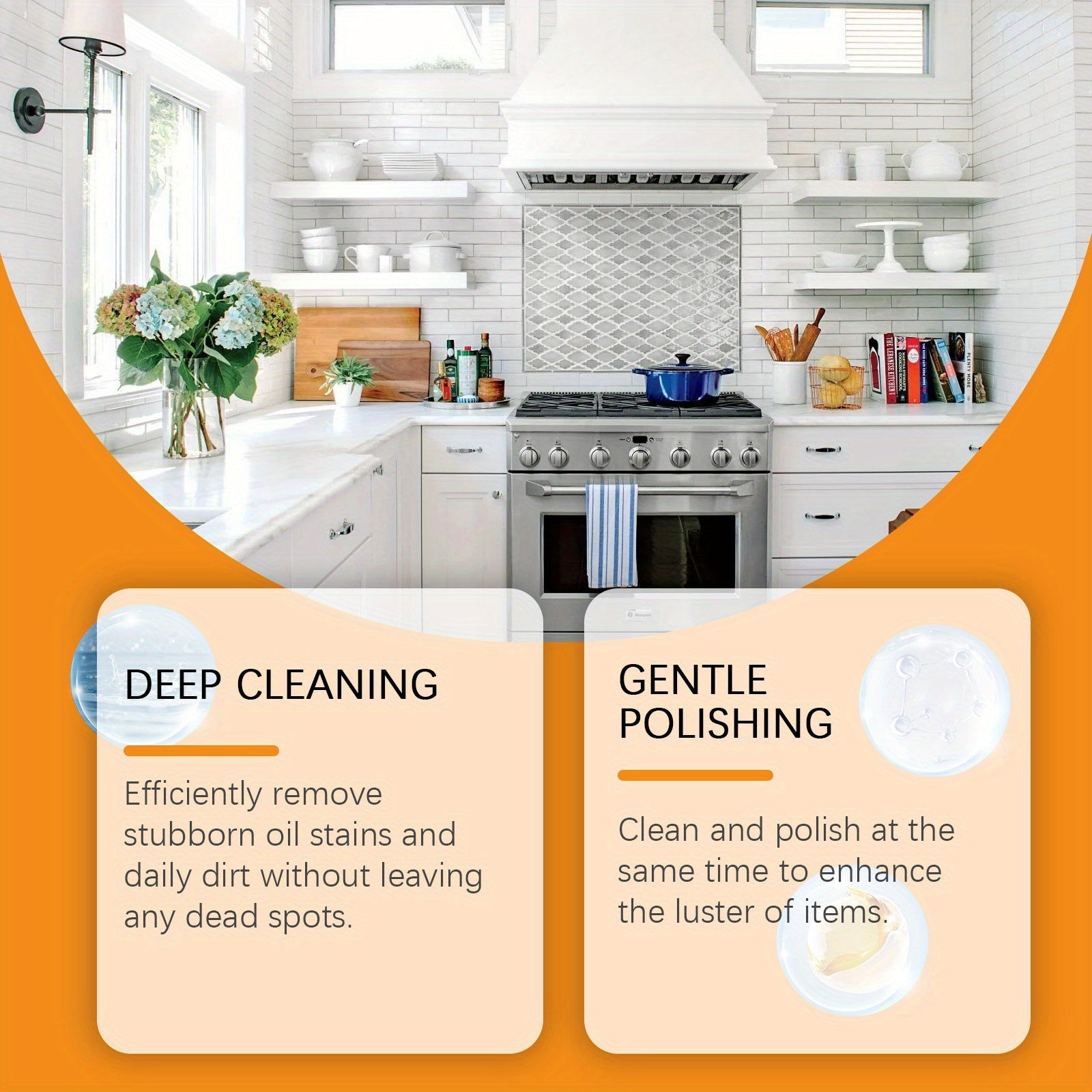 Versatile Kitchen Cleaner Cream for Stovetops and Surfaces with Salicylic Acid