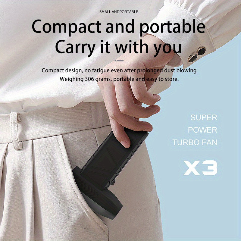 Mini Cordless Blower Hair Dryer and Air Duster for Cleaning Snow Drying