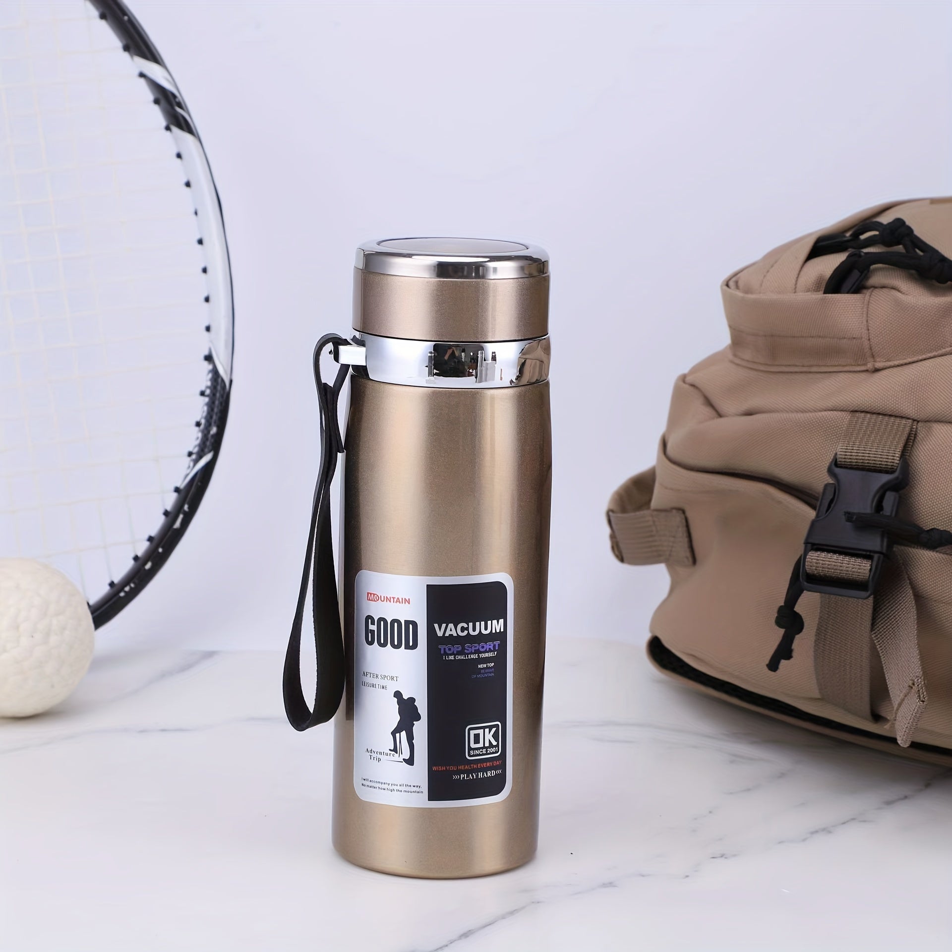 1000ml vakuum izolyatsiyalangan zanglamaydigan po'lat termal karafa, oqib o'tirmaydigan sayohat choy stakani