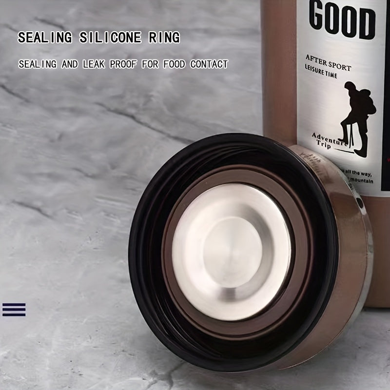 1000ml vakuum izolyatsiyalangan zanglamaydigan po'lat termal karafa, oqib o'tirmaydigan sayohat choy stakani