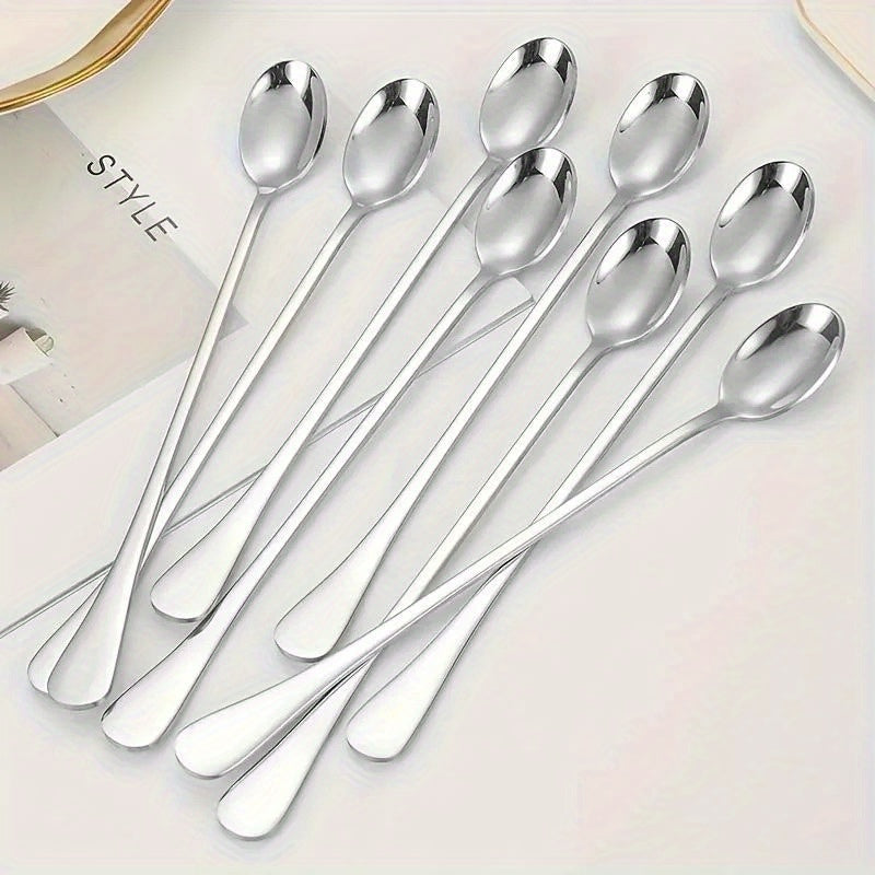 8-Piece Stainless Steel Flatware Set with Knives Forks Spoons for Dining