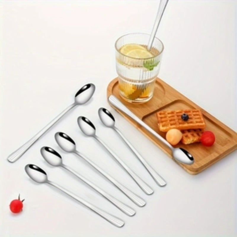 Juego de cubiertos de acero inoxidable de 8 piezas con cuchillos, tenedores y cucharas para comer