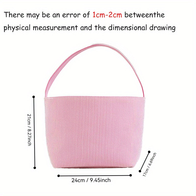 Polyester Tote Bag for Gifts and Candy Foldable Easy-Clean Secure Shoulder Strap