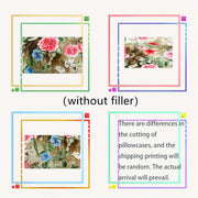 Pair of Floral Print Pillowcases, Breathable Polyester, Soft Texture, Machine Washable