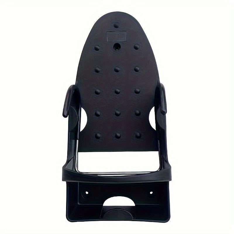 Stainless Steel Wall-Mounted Storage Rack for Iron and Hair Dryer with Hooks