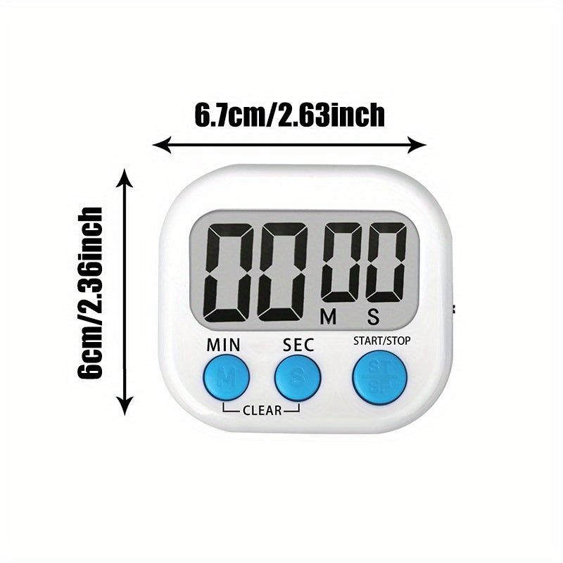 Set of 4 Digital Kitchen Timers Magnetic Backing Count Up Down for Cooking Baking Sports Office