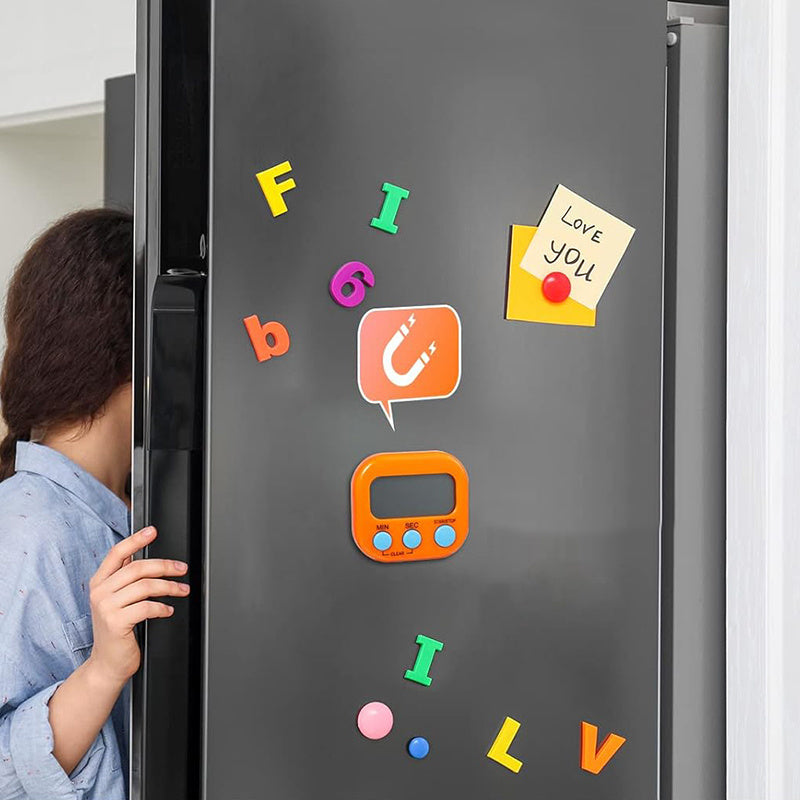 Temporizador digital de cocina de 4 piezas con respaldo magnético que cuenta minutos y segundos para cocinar, hornear, deportes, juegos y uso en oficina