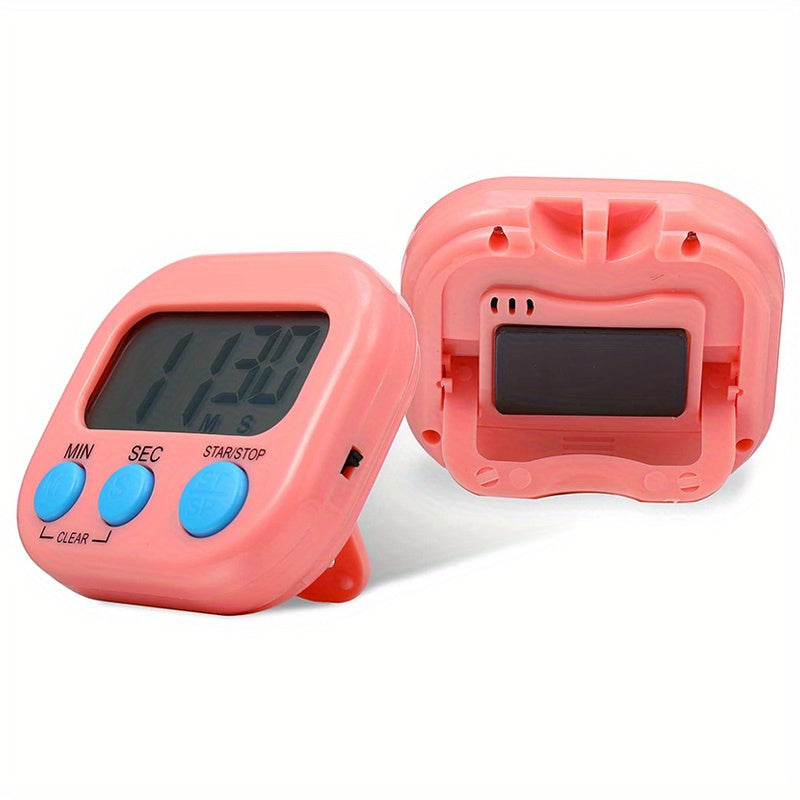 Temporizador digital de cocina de 4 piezas con respaldo magnético que cuenta minutos y segundos para cocinar, hornear, deportes, juegos y uso en oficina