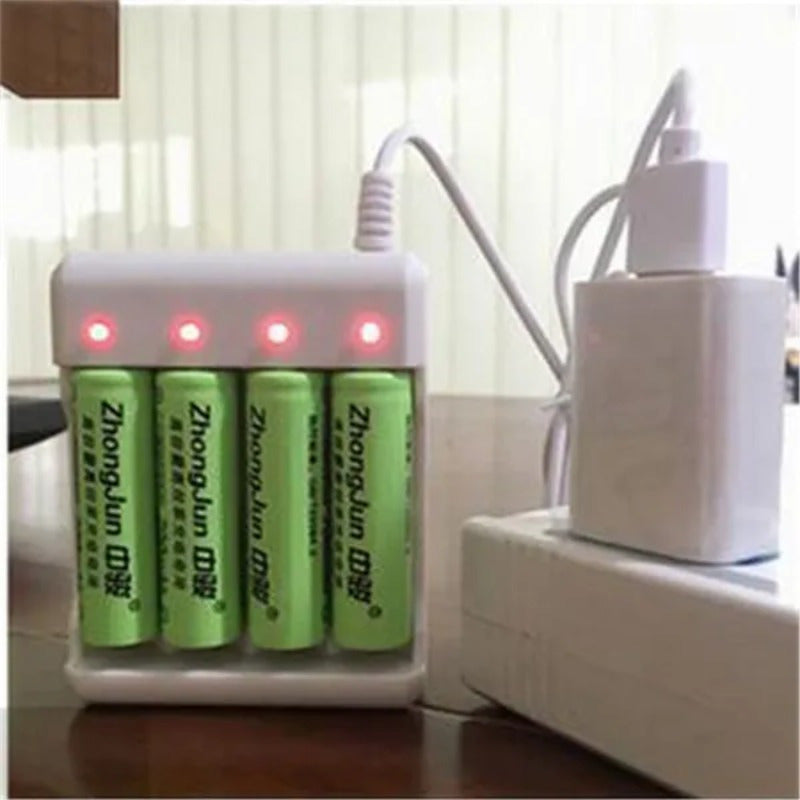 Smart USB Battery Charger for AA AAA Lithium Batteries with LED Indicator