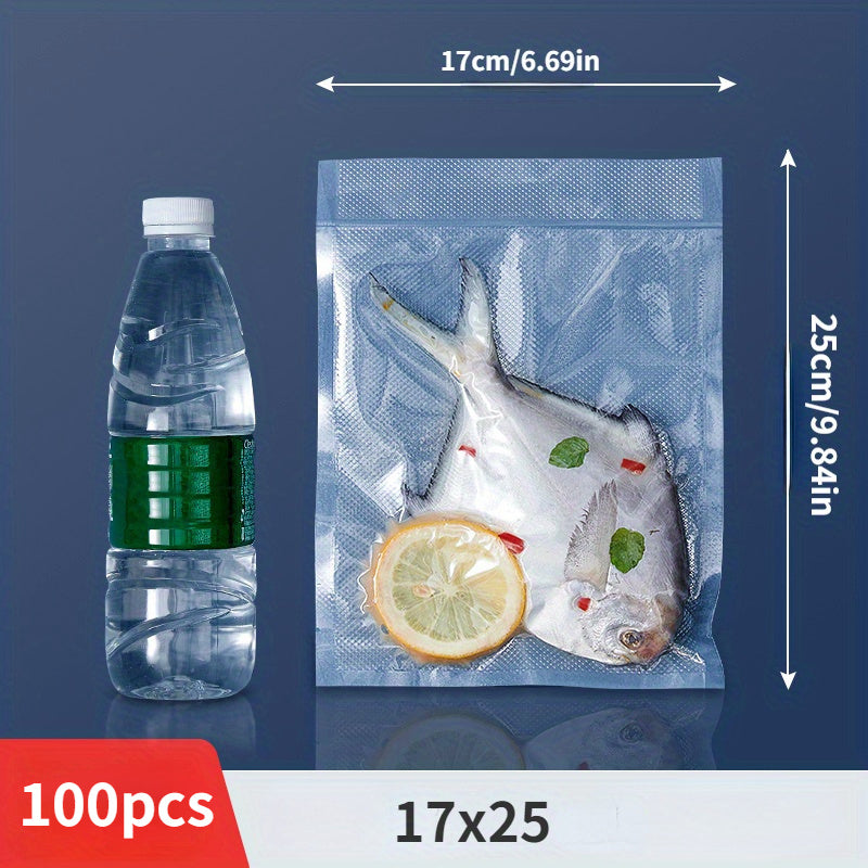 100pcs Food Storage Vacuum Sealer Bags Reusable Heat Resistant BPA-Free