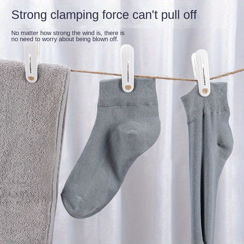 Pack of 12 Plastic Clothespins with Soft Grip Non-Slip Clamps for Laundry