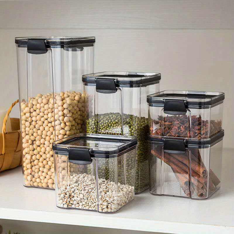 Clear Food Storage Container Airtight Canister for Kitchen Dry Food Cereal