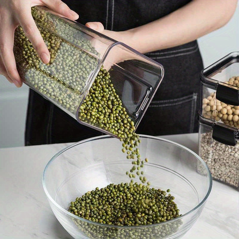 Clear Food Storage Container Airtight Canister for Kitchen Dry Food Cereal