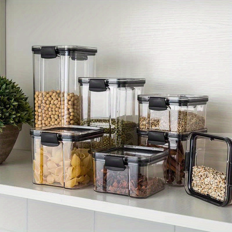 Clear Food Storage Container Airtight Canister for Kitchen Dry Food Cereal