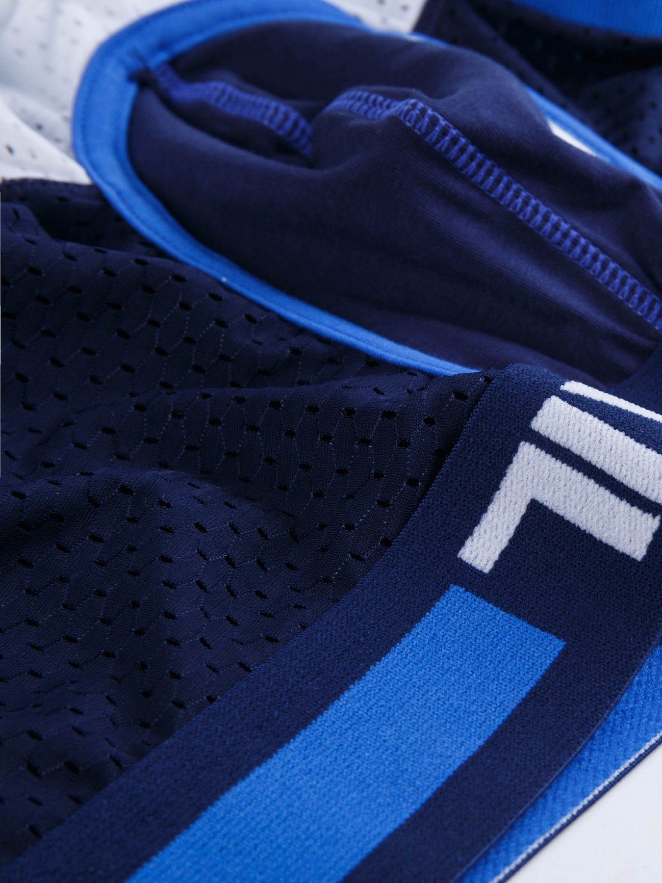 Men's Boxer Briefs Set of 3 Black White Blue Low Waist Breathable Mesh Color Block