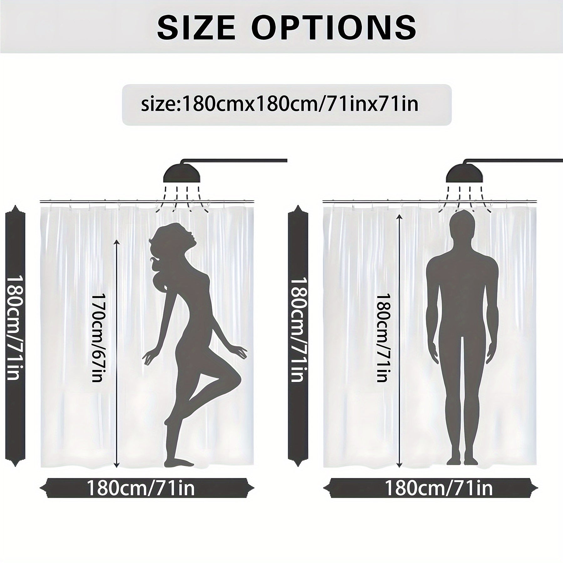 Boyi 180.34*180.34 sm bo'lgan 12 ta tutqichli, sirpanmaydigan matlar va uy bezaklari bilan kiyik naqshli dush pardasi to'plami.