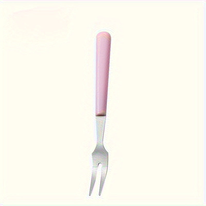 Set of 10 Stainless Steel Fruit Forks for Dessert Cake and Fruit