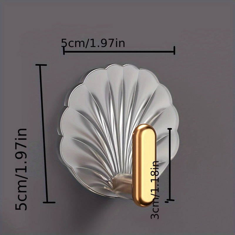 Waterproof Adhesive Hooks with Gold Accents for Kitchen Bathroom Bedroom Hanging Items