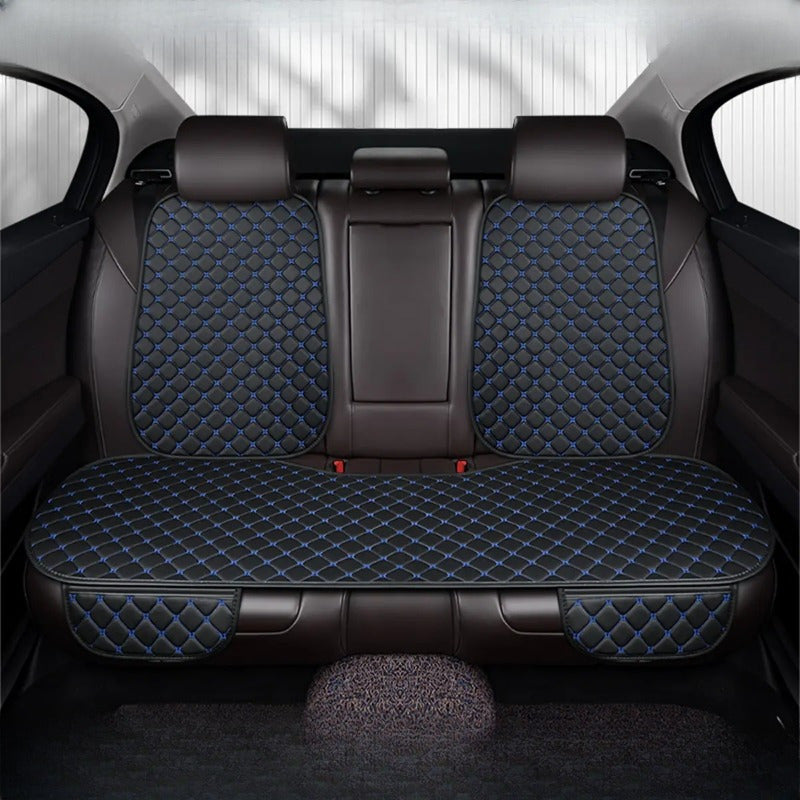 Luxury PU Leather Car Seat Cushion Set with Diamond Embroidery Non-Slip All-Season Full 7-Piece