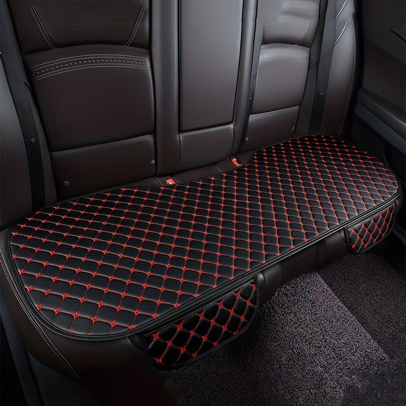 Luxury PU Leather Car Seat Cushion Set with Diamond Embroidery Non-Slip All-Season Full 7-Piece