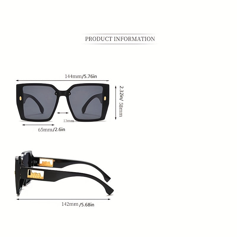 Unisex Y2K Square Gradient Glasses Hollow Temples for Beach and Party