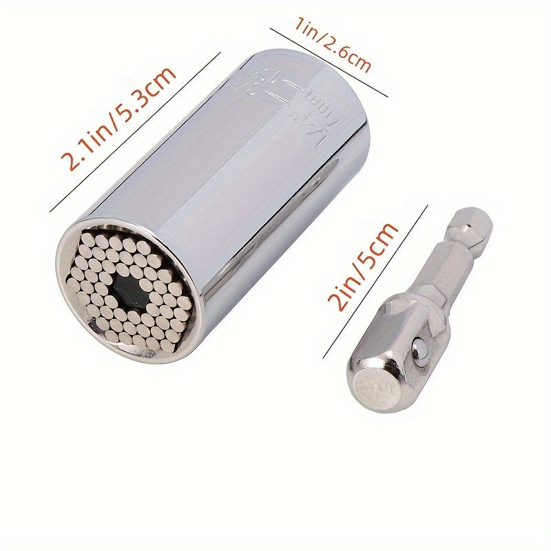 Universal Socket Wrench Set 7-19mm Chrome Steel Hand Tool for Ratchet and Drill