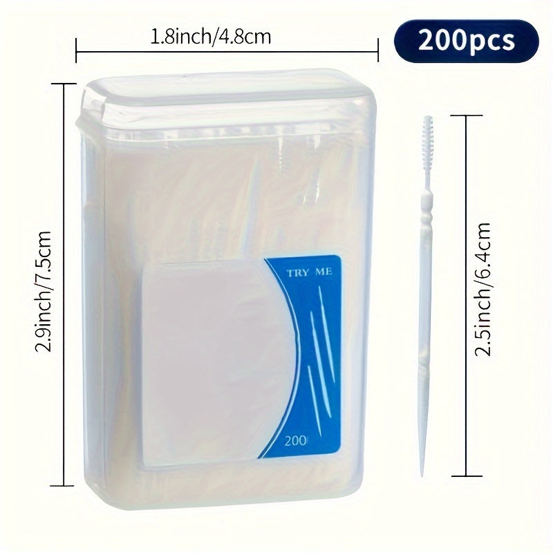 Disposable Toothpicks 200 Pack Ultra-Fine Double-Ended Portable Home Use