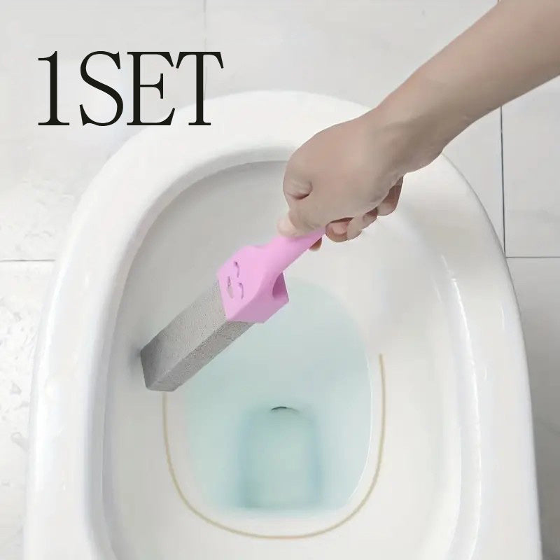 Uzun tutqichli pumis toshidan tayyorlangan hojatxona cho'tkasi to'plami, 2 ta cho'tkasi bilan, qiyin erishiladigan joylarni tozalash uchun