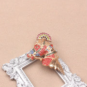 Horse Brooch Rhinestones Metal Pin for Jackets Sweaters Fashion Accessory