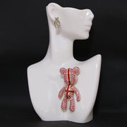 Bear Brooch Rhinestones Rotating Upscale Accent for Suits Coats